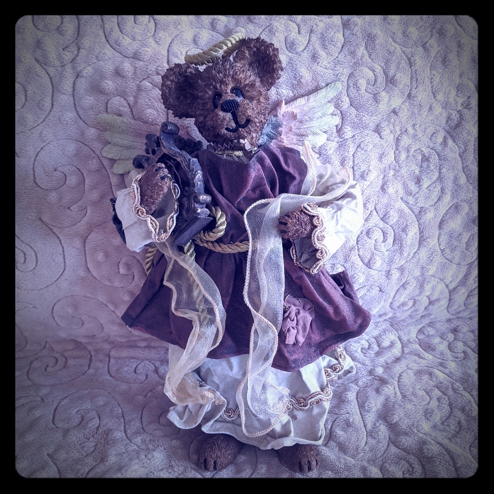 Boyd's Bear 13" Paper Mache-like Bear Angel Figure